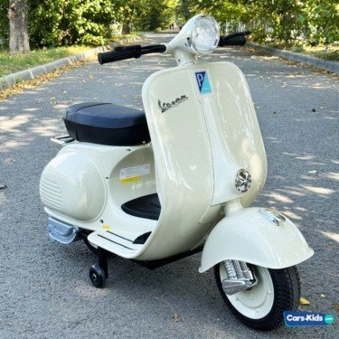 Детский электроскутер в Vespa М888ММ бежевый
