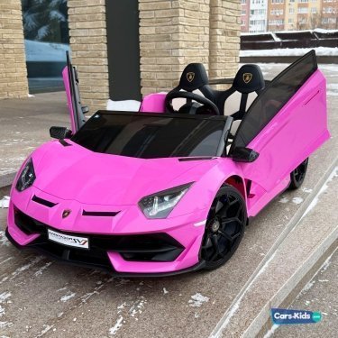 Электромобиль Lamborghini Aventador SVJ 24V розовый